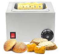 Rueda esparcidora de mantequilla eléctrica, ajustable de 30 a 110 °C, rodillo de acero inoxidable para pan, tostadas, maíz, barbacoa, camping