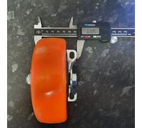 Rueda fija de 4 pulgadas con ruedas de goma termoplástica de 100 mm con placa naranja