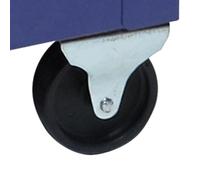 Rueda fija de 4x1' con alta resistencia, adecuada para carros, muebles y transportes ligeros. Ideal para mejorar movilidad y soporte.