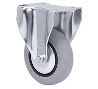 Rueda Fija para Colectividades, RUEDAS ALEX - BH PGI, Fijación de Placa, Aro de Goma inyectada, Ø 100 mm