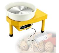 Rueda for Hacer cerámica con Panel LCD, máquina de moldeo de cerámica eléctrica de 350 W, Herramienta de artesanía de Arcilla con Plato Giratorio de aleación de Aluminio de 10 Pulgadas