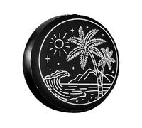Rueda Funda La Playa De Los Sueños Vivientes Neumático Repuesto Cubierta Durable Cubierta De Llanta De Refacción Universal Cubierta para Rueda De Repuesto para Remolque SUV 16 Inch