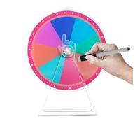 Rueda ganadora - Rueda giratoria con disco extraíble, juego de mesa de acrílico fácil de limpiar con bolígrafo - Juego de colores del interactivo para ferias y aulas