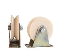 Rueda giratoria con ranura en V, ruedas de nailon alta resistencia, polea direccional, rueda seguimiento for tubo redondo, doble cojinete, for máquinas industriales(100mm/4in)