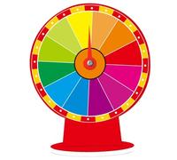 Rueda giratoria de 12 Pulgadas, Ideal para Hacer tú Mismo, para Mesa, con Soporte Estable, Colorida Ruleta de la Suerte para Fiestas de Carnaval, Pubs, Juegos de Fortuna, Ruleta, Rueda para premi