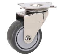 Rueda giratoria de acero inoxidable 304, rueda industrial 2 pulgadas for muebles y carritos, nailon repuesto, 4 piezas(Type 5,1.5 Inch)