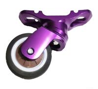 Rueda giratoria de aleación de aluminio para bicicleta plegable Brompton, rueda silenciosa de 32 mm con agujeros alargados de 5 mm (morado)