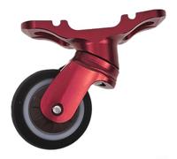 Rueda giratoria de aleación de aluminio para bicicleta plegable Brompton, rueda silenciosa de 32 mm con agujeros alargados de 5 mm (rojo)