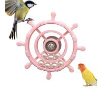 Rueda Giratoria De Enriquecimiento Para Pájaros: Giratorio Interactivo Para Pájaros, Accesorio De Entretenimiento En Jaula, Fomenta El Ejercicio De Masticación Y El Juego Activo, Construcción