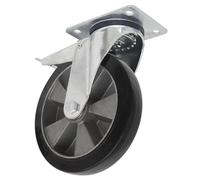 Rueda giratoria de goma resistente Ø152mm con bloqueo total - Comercio