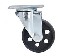 Rueda giratoria de hierro fundido de 3,5 pulgadas con doble rodamiento, rueda para carrito de servicio pesado y de bajo ruido para carretillas, carritos de almacén y carritos de eq