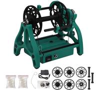 Rueda giratoria de hilo de 12 V, rueda giratoria eléctrica, con perilla de velocidad ajustable y 3 carretes de 4 onzas, conmutación hacia adelante/atrás, velocidad máxima 800 rpm/min, adecuada para