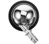 Rueda Giratoria de Repuesto para Silla, Aleación de Zinc, Plata | Rotación 360 Grados, Instalación Sencilla y Recambio Fiable, para Carritos y Bases Inserción de 2 Pulgadas