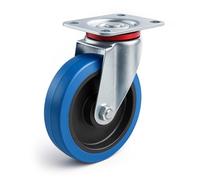 Rueda giratoria de transporte sin freno 200mm Plástico 350kg Marcha suave Rueda muebles Carga pesada