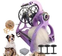 Rueda Giratoria Eléctrica 12V For Hacer Hilo Kit Profesional De Hilado Hilo Con Interruptor De Pie 3 Bobinas Bobinadora De Hilo Pequeña Con Avance Retroceso For Artesanos De Bricolaje(Purple)