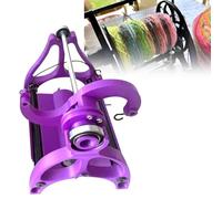 Rueda giratoria eléctrica de 12 V, kit de hilado profesional con velocidad máxima de 800 rpm, volante de fibra de carbono y rodamientos de bolas para tejer (morado)