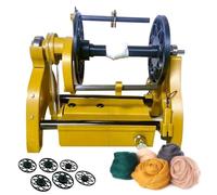 Rueda Giratoria Eléctrica De 12V Bobinadora De Hilo Lana Alta Velocidad Con Velocidad Ajustable Avance/retroceso Máquina Giratoria Capacidad 4 Oz For Crear Bolas Lana De Hilo De Fibra(Yellow)
