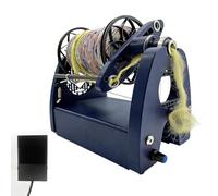 Rueda giratoria eléctrica, hiladora de hilo con controlador de pie y 3 bobinas, hacia adelante/atrás, velocidad máxima de 800 RPM, capacidad de 8 onzas, velocidad continua ajustable para girar