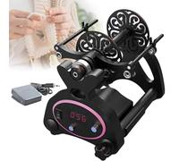 Rueda Giratoria Eléctrica Máquina Bobinadora Automática De Hilo Bobinado De Hilo De Lana Carrete Doble De 120g/240g, Hacia Adelante Y Hacia Atrás For Tejido De Hilo Proceso De Hilado Mixto(Black1)