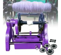 Rueda Giratoria Eléctrica, Máquina Bobinadora Automática De Hilo, Bobinadora De Bolas De Hilo 12V Conmutación Hacia Adelante Hacia Atrás/velocidad Máxima 800 Rpm/capacidad De 4 Oz(Purple)