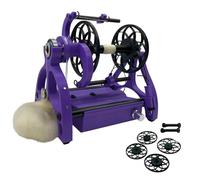 Rueda Giratoria Eléctrica, Máquina Bobinadora de Hilo de Velocidad Ajustable con Interruptor de Pie y 2 Carretes, Velocidad Máxima 800 Rpm, Función de Avance Hacia Atrás, Para Tejer en Casa Color E