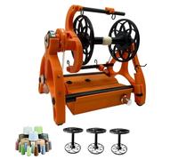 Rueda giratoria eléctrica, máquina giratoria automática de hilo de 12 V con capacidad de 4 oz y velocidad de 800 RPM, bobinadora de lana hacia adelante/atrás para tejer, tejer(Orange)