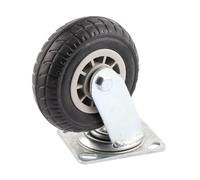 Rueda giratoria industrial resistente de 360 grados con material de goma, suave y silenciosa, sin daños al piso, diámetro de rueda de 150 mm, 1 pieza para carro de herramientas