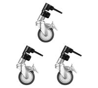 Rueda Giratoria Industrial Resistente Ruedas giratorias Castor, 3 piezas, para orificios de 25 mm de diámetro, resistentes al desgaste, reemplazan el soporte C.