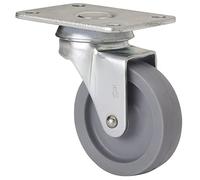 Rueda Giratoria para Mobiliario Auxiliar, RUEDAS ALEX, B BP, Fijación de Placa, Aro de Polipropileno, Ø 50 mm