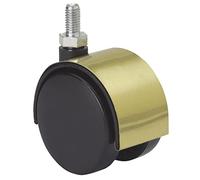 Rueda Giratoria para Silla de Oficina, RUEDAS ALEX, DK Latonado, Fijación de Espiga Roscada, Poliamida, Ø 50 mm