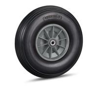 Rueda goma jardin neumático sólido llanta de plástico 33 cm 1,4 kg rueda jardín