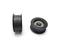 Rueda guía de 49 agujeros para máquinas de fitness, polea de tensión de plástico con rodamiento 6002Z para un enrutamiento suave de la correa, rodillo negro de 49 mm (paquete de 2)