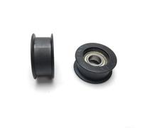 Rueda guía de 49 mm con rodamiento 6002Z para máquinas de fitness, polea de tensión de plástico, 13 x 8 cm, color negro, paquete de 2