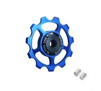 Rueda guía de desviador trasero con rodamiento de cerámica y material de aleación de aluminio para bicicleta de carretera y bicicleta de montaña tamaños 11T a 17T (Blue11T)
