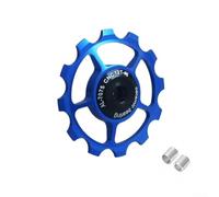 Rueda guía de desviador trasero con rodamiento de cerámica y material de aleación de aluminio para bicicleta de carretera y bicicleta de montaña tamaños 11T a 17T (Blue12T)