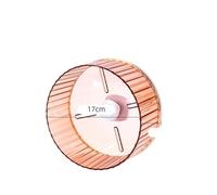 Rueda Hamster Jaula Transparente del Ejercicio Que ejercita al Animal doméstico 17cm Corre con el Soporte silencioso para Mascotas(Orange)