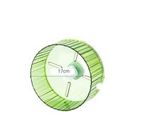 Rueda Hamster Jaula Transparente del Ejercicio Que ejercita al Animal doméstico 17cm Corre con el Soporte silencioso para Mascotas(Green)
