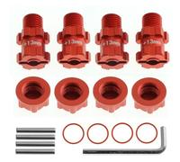 Rueda hexagonal RC de 13 mm, unidad de cubo de rueda extendida de 14 mm a 17 mm con tuercas antipolvo de 17 mm de aluminio para Arrma Senton Granite Big Rock Vorteks 3S Senton Granite Mega550