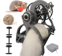 Rueda Hilar Eléctrica 800rpm Con Devanadora Automática Pedal Control 3 Bobinas Control De Velocidad Continuo Para Pelo Perro Pelo De Gato Lana Capacidad 120g Hilado Hacia Delante Hacia Atrás(Gray)