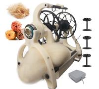 Rueda Hilar Eléctrica 800rpm Con Devanadora Automática Pedal Control 3 Bobinas Control De Velocidad Continuo Para Pelo Perro Pelo De Gato Lana Capacidad 120g Hilado Hacia Delante Hacia Atrás(White)