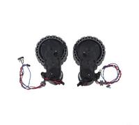 Rueda izquierda derecha para Ecovacs para Deebot para T10 para T20 X1 X2 Turbo Robot Partes de aspirador fácil de instalar Rolling Caster de plástico negro (izquierda + derecha)