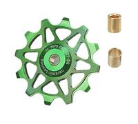 Rueda Jockey 12T/14T - Poleas de Cambio con rodamientos cerámicos for MTB - Ruedas de Cambio Trasero de Alto Rendimiento for Bicicletas de MTB y Carretera(Green,12T)