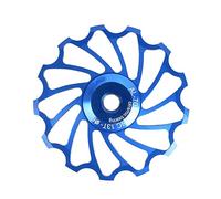 Rueda Jockey de 11/13/15 Dientes con rodamientos cerámicos for poleas de Cambio Trasero de Bicicleta de montaña y Carretera.(Blue,15T)