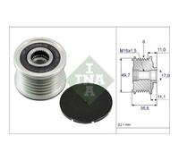 Polea de correa, generador INA 535 0086 10