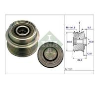 Polea del alternador 535 0180 10 INA para TOYOTA YARIS