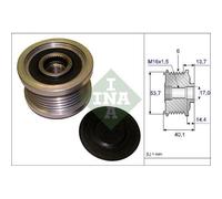 Polea de correa, generador INA 535 0202 10