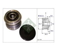 Rueda Libre Alternador Schaeffler Ina 535 0203 10 para Bmw Opel Saab Vauxhall