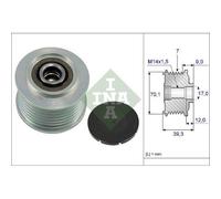 Polea del alternador 535 0214 10 INA para HONDA ACCORD VII ACCORD VII Tourer