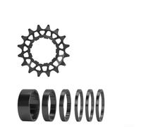 Rueda libre de una sola velocidad, aleación de aluminio 16T/18T CNC ligera, anodizada para modificación (negro-16T)