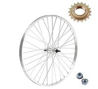 Rueda/llanta trasera 26 x 1. 3/8 + piñón 18 dientes 1 V bicicleta City Bike Holanda época, aluminio/acero
